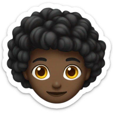 Pele escura cabelo preto com tranças sticker