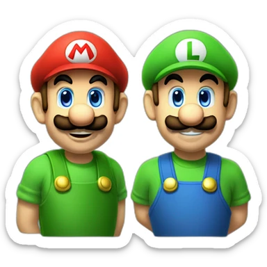 Mario and Luigi sticker