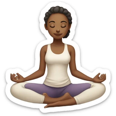 Yoga girl self care sticker