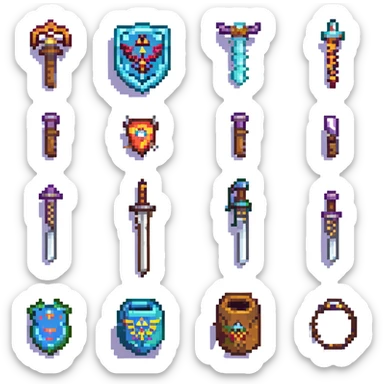 weapons in zelda macarina of time sticker