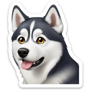 husky with heterochromia sticker