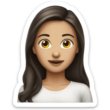 pretty brunette girl sticker