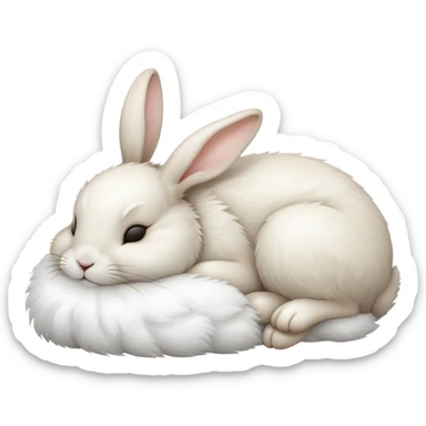 rabbit sleep piję loaf sticker