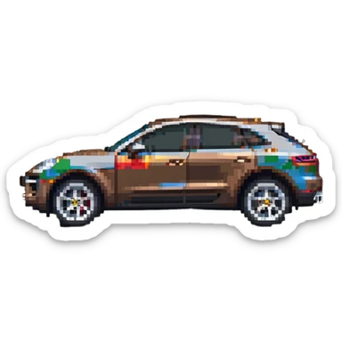 Porsche Macan car side view sticker