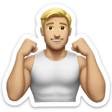 A white guy flexing on Friday  sticker