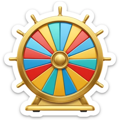 wheel of fortune with 10 segments sticker