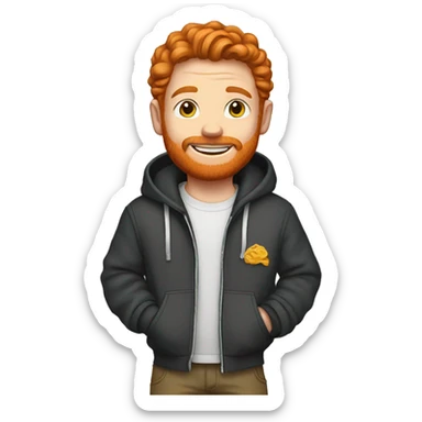 ginger guy with pride hoodie sticker