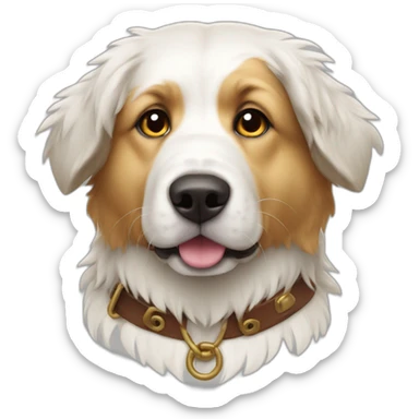 Pyrenees mountain dog White pirate costum sticker