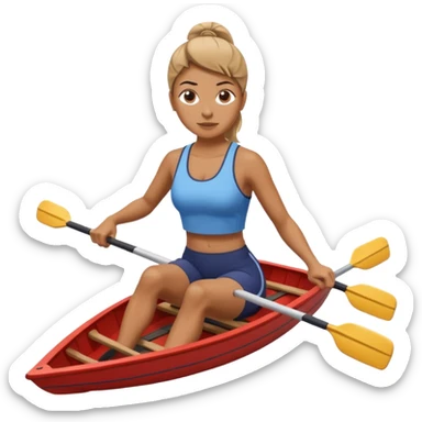 women workout  rowing  sticker