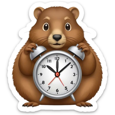 Marmota apagando despertador sticker