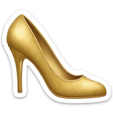 gold shimmery heels  sticker