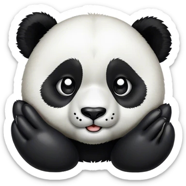 Panda face palm  sticker
