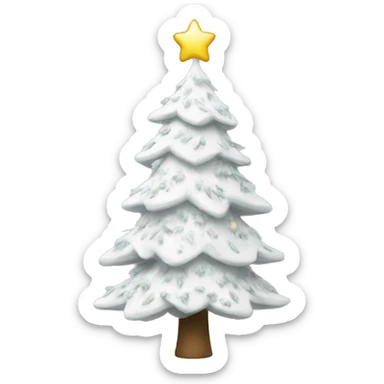 white Christmas tree sticker