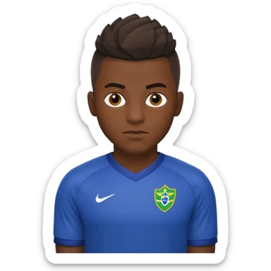 Brazilian black football player with eccentric haircut sticker