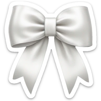 white satin bow sticker