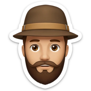 a man with hat and face piercing and bearded sticker