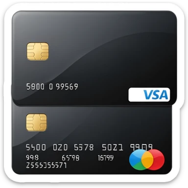 black credit card, no text, no numbers sticker
