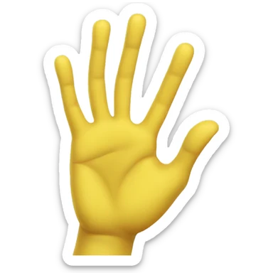 High five yellow hands sticker