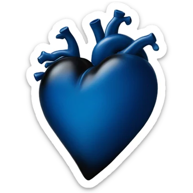 heart-deep-blue-and-black-color sticker