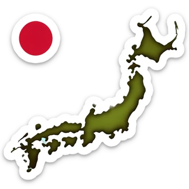 japan map sticker