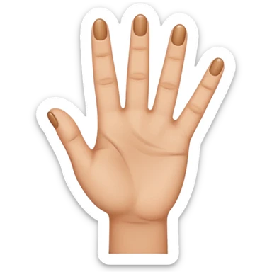 Hand holding up three fingers sticker