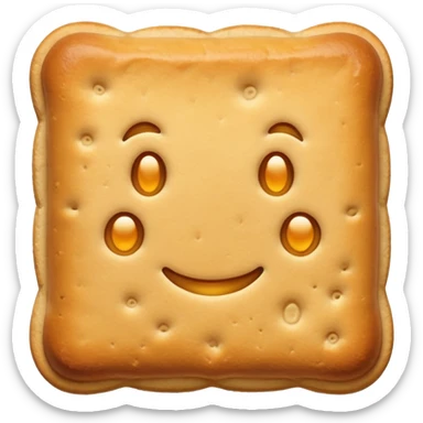 Square shaped biscuit sticker