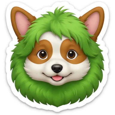 make the dogs fur green sticker