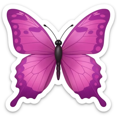 Pink burtfly sticker