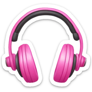 Cute headphones with pink bows on the side  sticker