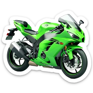 Kawasaki Ninja (Sportbike) - Kawasaki Ninja ZX-10R (Model Year: 2022) (Iconic colour: Green) sticker