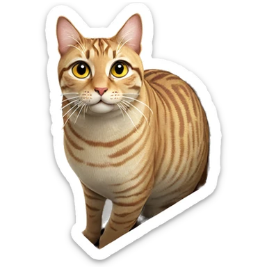 curious cat in cardboard box sticker