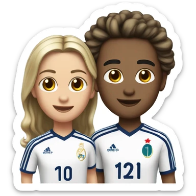 @nohelmadrid jugando al futbol con l cabello lago sticker