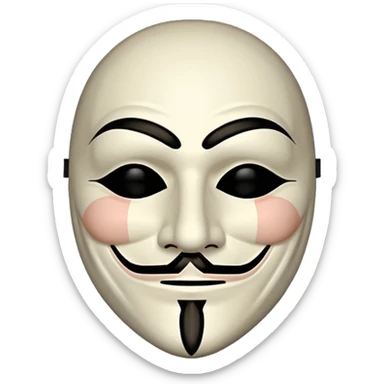 Guy Fawkes mask sticker