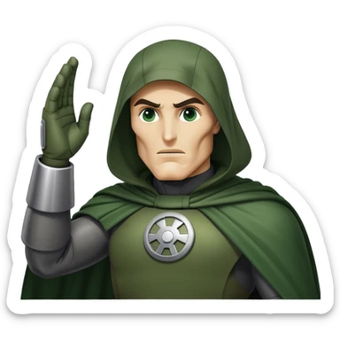Dr doom saluting sticker