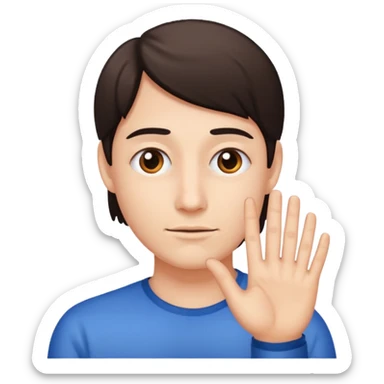 main signe hard rock mais avec juste le doigt annulaire plié sticker