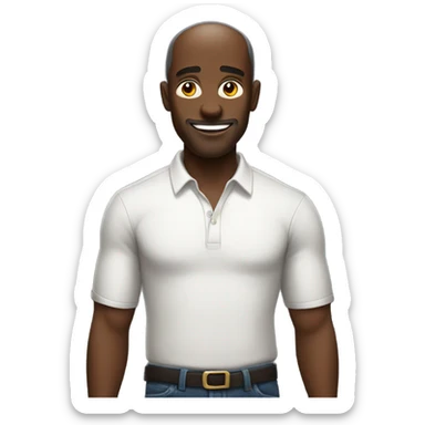 black man with a questionable smirk sticker