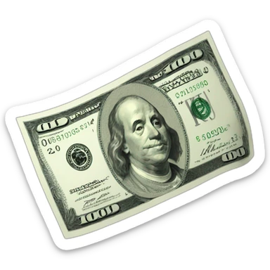 hundred dollar note sticker