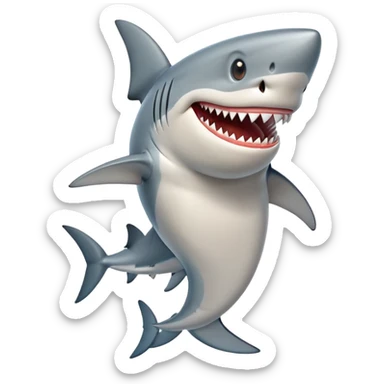 shark wearing shoes standing up sticker