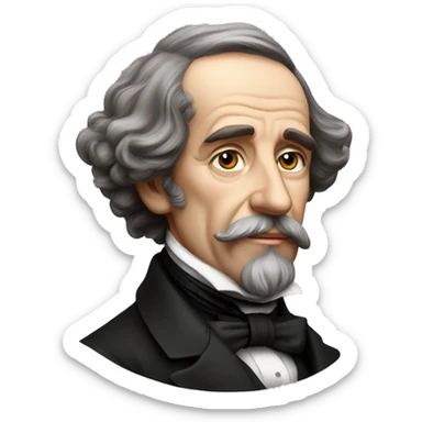 Charles Dickens (English novelist) sticker