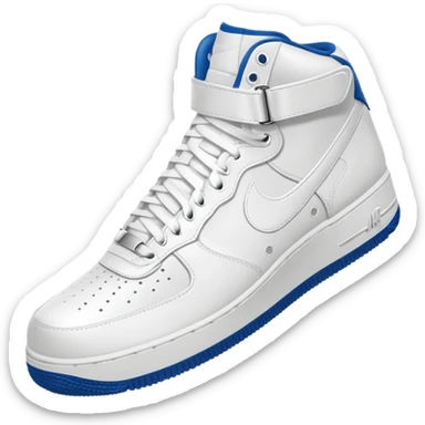 Nike Air Force sneakers, simple, white, iconic silhouette, no text sticker