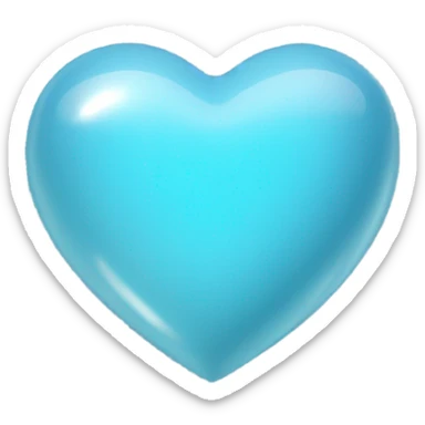 Light blue heart  sticker
