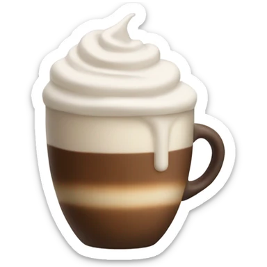 Mocha latte with cold foam sticker