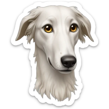 Borzoi human sticker