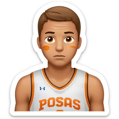 tired basketball player, sweating a lot sticker