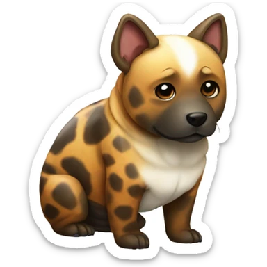 Tortoise shell no white Akita Inu skinny with no white sticker