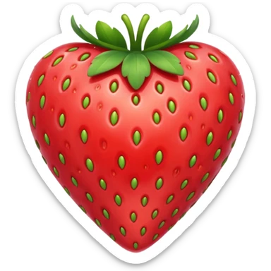 Strawberry-Heart shaped like a heart sticker