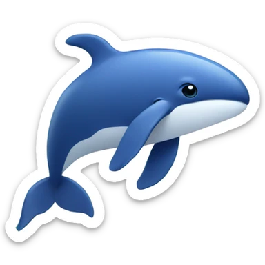 A whale with an aloha lei sticker