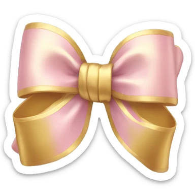 pastel gold bow sticker