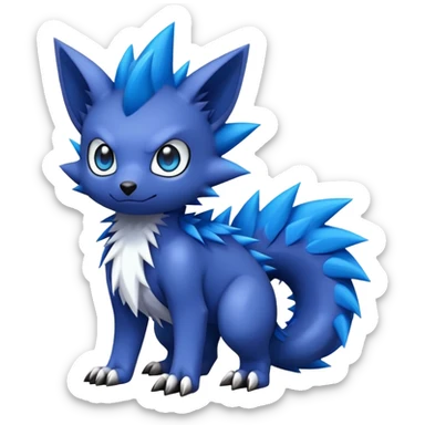 cute dark vibrant colorful kawaii cool edgy Digimon-Fakemon-animal full body sticker