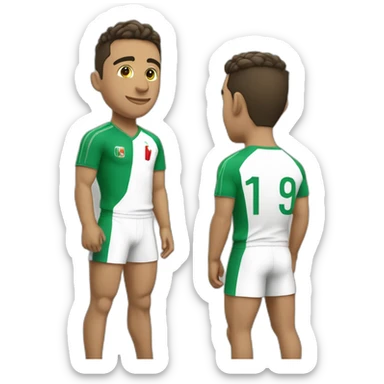 Personnage avec le maillot de l'Algérie sticker